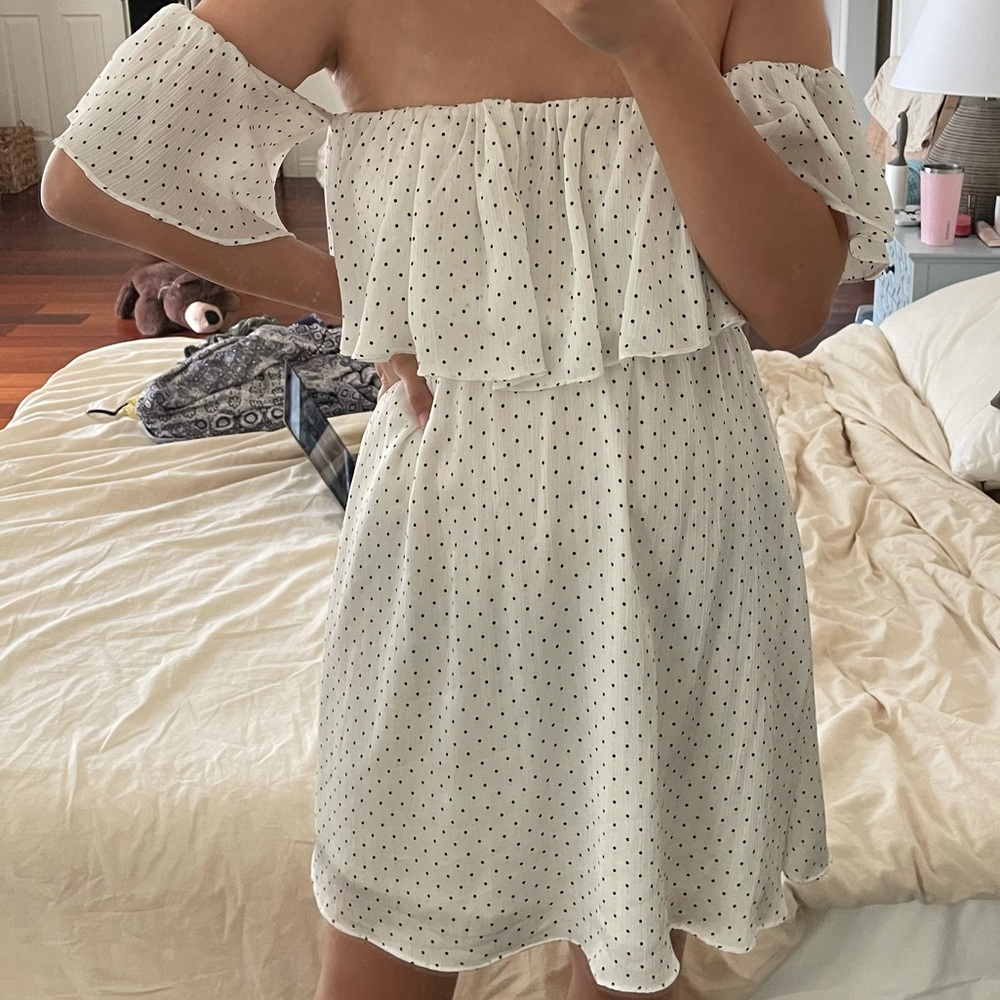 White Polka Dot Dress